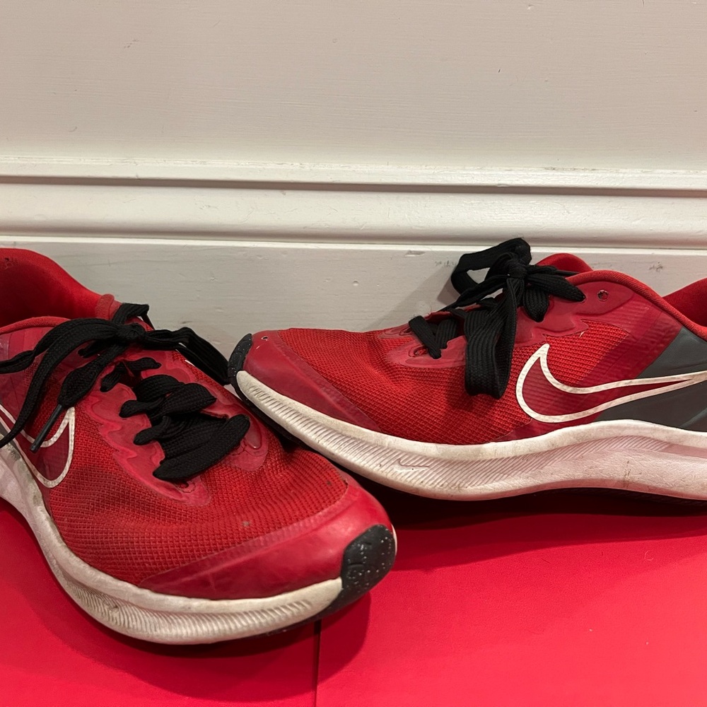 Nike Kids Red and Black Running Shoes